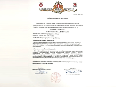 Wpis do rejestru podmiotów prowadzących szkolenie podyplomowe lekarzy